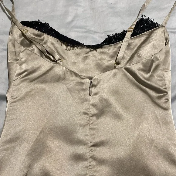 House of CB Annoushka green slip dress lace trimmings - Picture 6 of 6